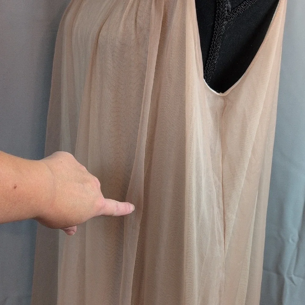 Gossard Artemis Vtg Sheer Nightgown Robe Set‎ Lace/Satin Trim Bridal Lingerie